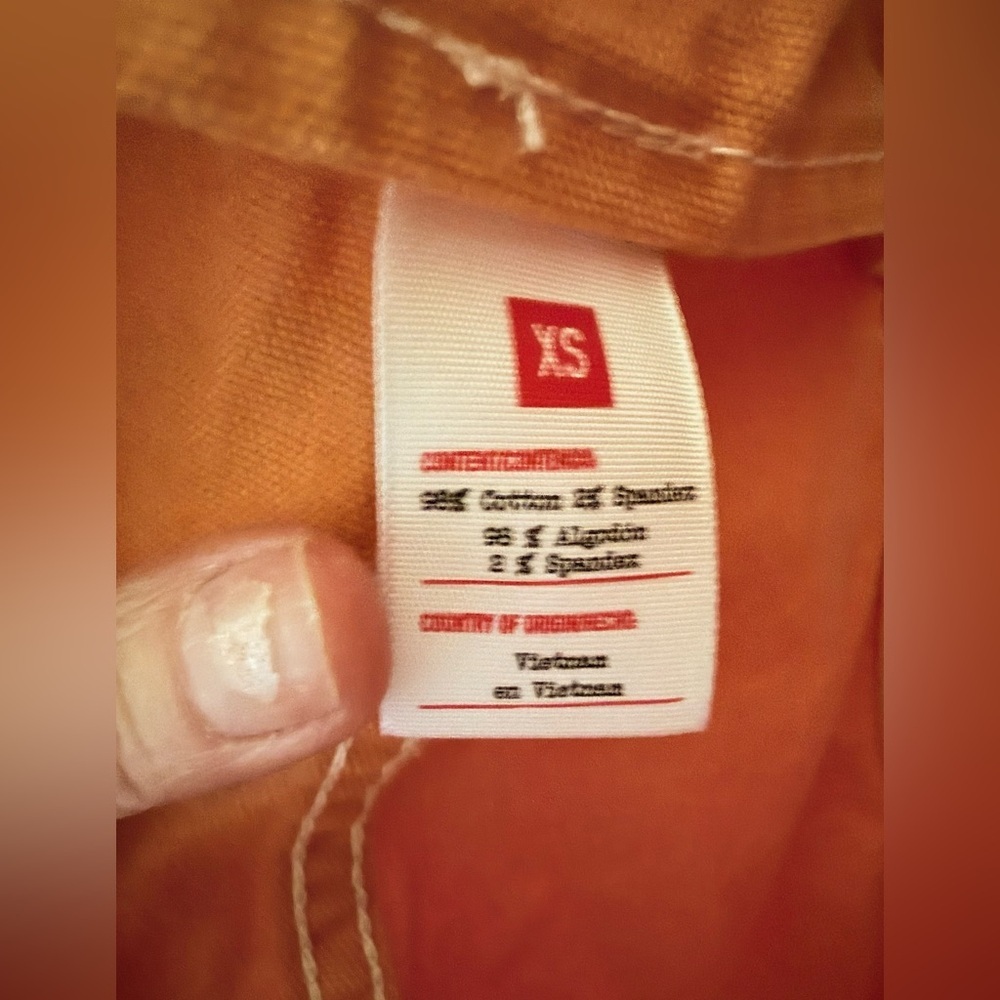Orange Summer Overalls | Size XS | Lightweight & Fun Style - Picture 3 of 3